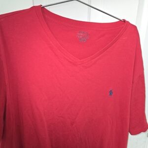 Polo by Ralph Lauren Bright Red V-Neck Tee